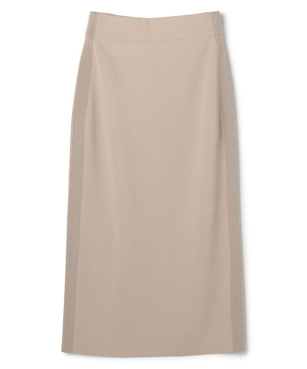 BEIGE， NADIA / 異素材ライン ストレッチニットスカート L.Taupe