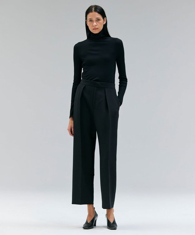 BEIGE， WASCO / 2WAYストレッチウールタックカービーパンツ Black