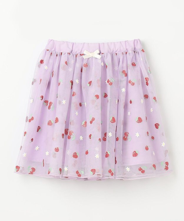 ANY KIDS 【チェリーベリーシリーズ】フルーツ チュール スカート ラベンダー系