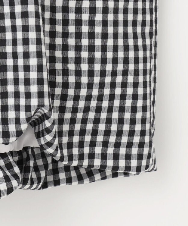 ANY SIS 【洗える】バルーン ブラウス ブラックチェック