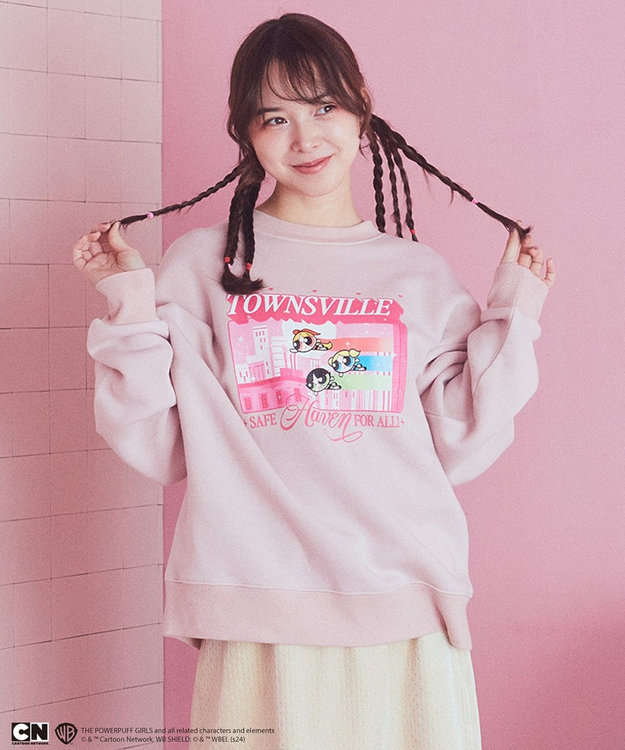 earth music&ecology Ｔｈｅ　Ｐｏｗｅｒｐｕｆｆ　Ｇｉｒｌｓ／ｅｍａｅＬスウェット Pink