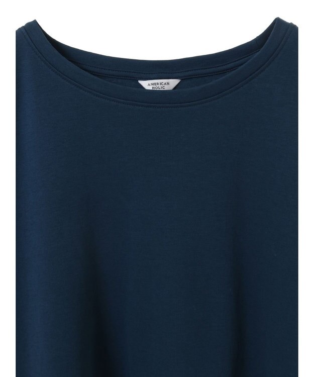 AMERICAN HOLIC 接触冷感裾切り替えカットプルオーバー Navy