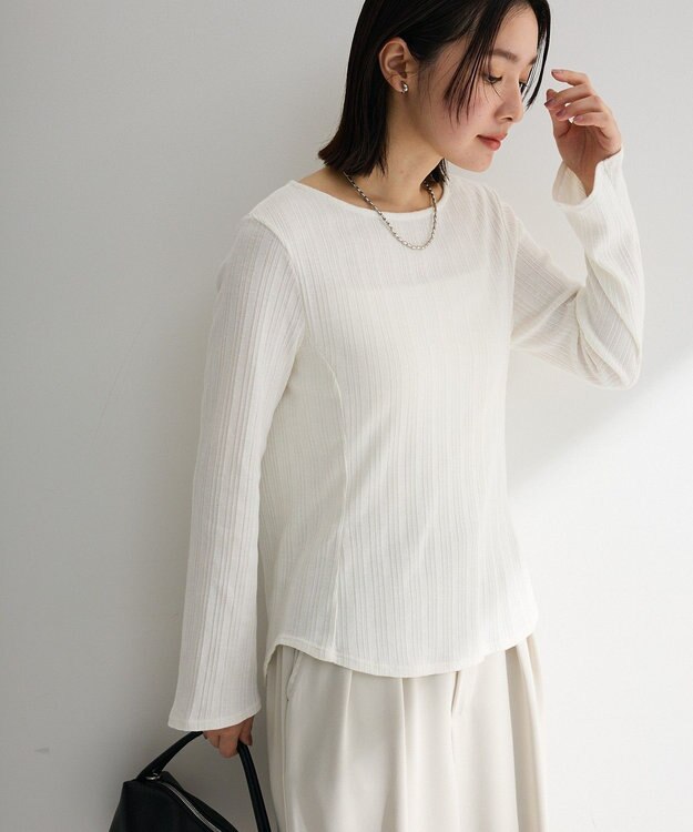 Green Parks チェーンリブカットプルオーバー Off White