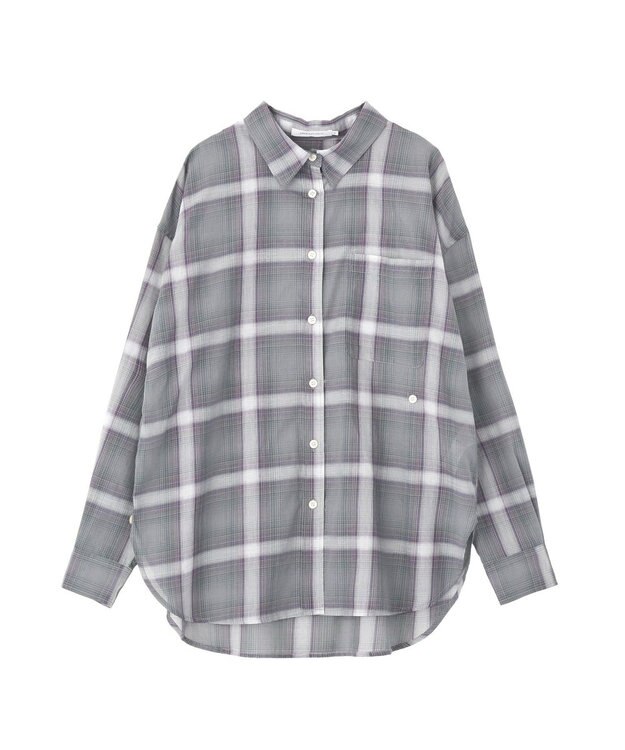 AMERICAN HOLIC 【3WAY】シアーチェックシャツ Green