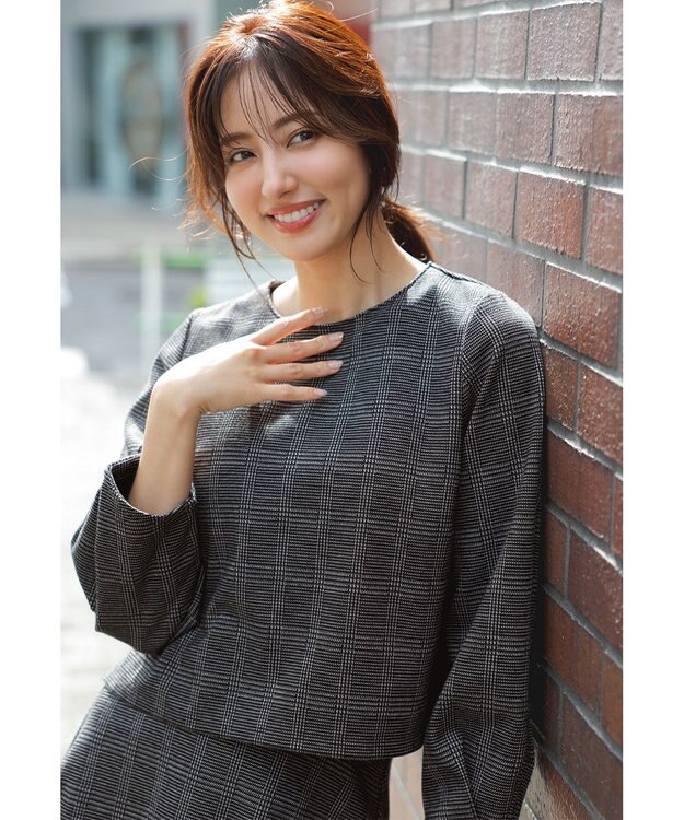 ANY SIS 【WEB・一部店舗限定】カットジャカード襟付き2WAY セットアップ ブラック系3