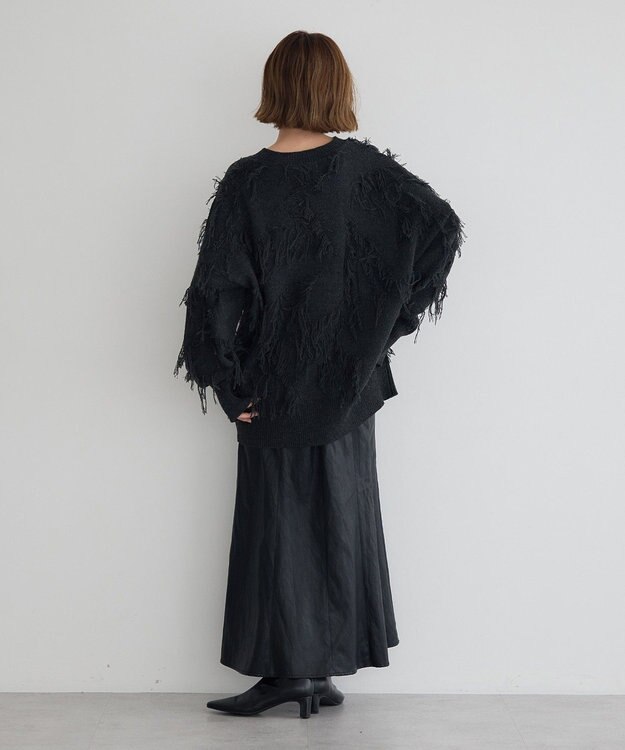 YECCA VECCA レザーライクマーメイドスカート Black