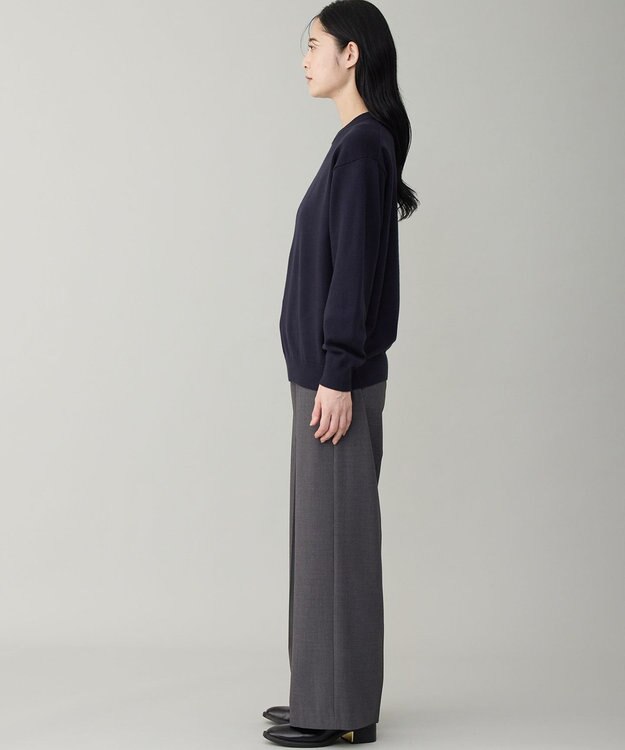 UNFILO MENS 【OCEANS YouTube 掲載/男女兼用】スムースシルキーニット ネイビー