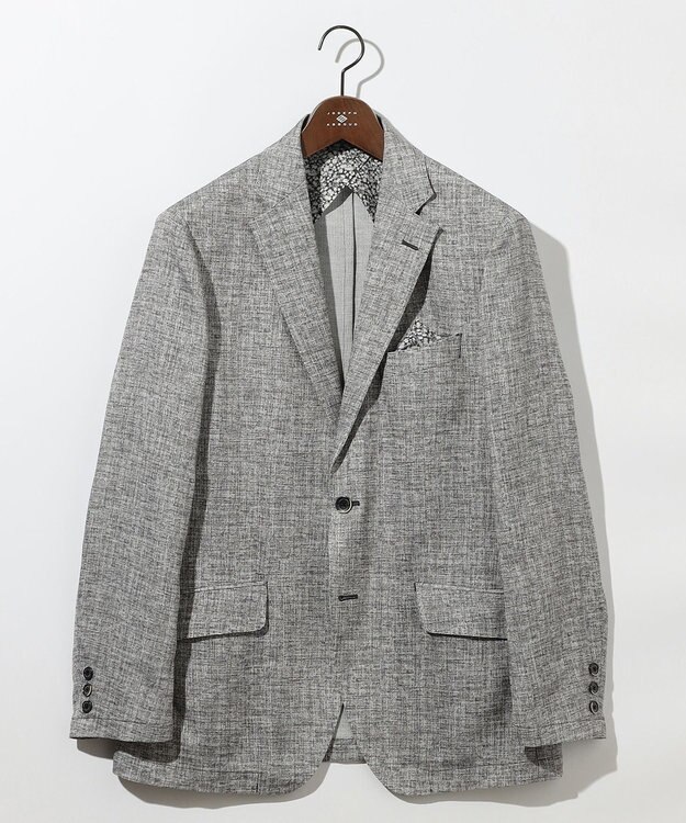 JOSEPH ABBOUD 清涼感【弱撥水/イージーケア/軽量/ストレッチ】クールピケ ジャケット ライトグレー系