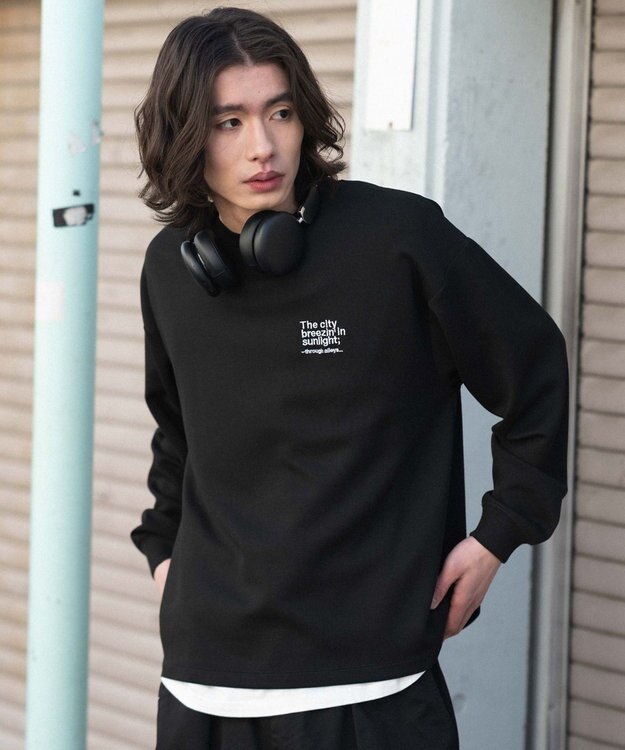 WEGO 【ユニセックス着用ITEM/MLサイズ展開】ガールプリントT（LS） ブラック