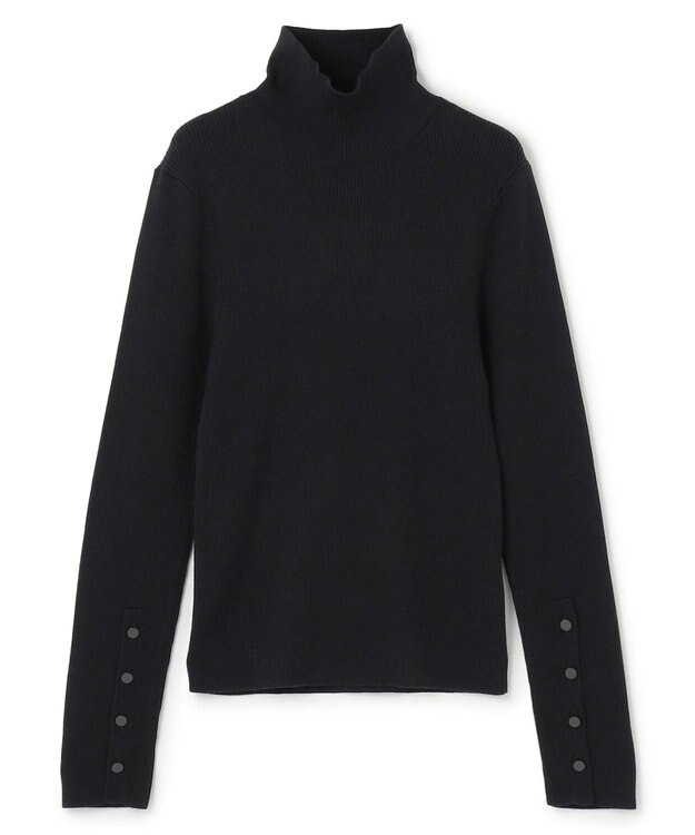 uncrave リブ ハイネックニット（uncrave STANDARD） ブラック