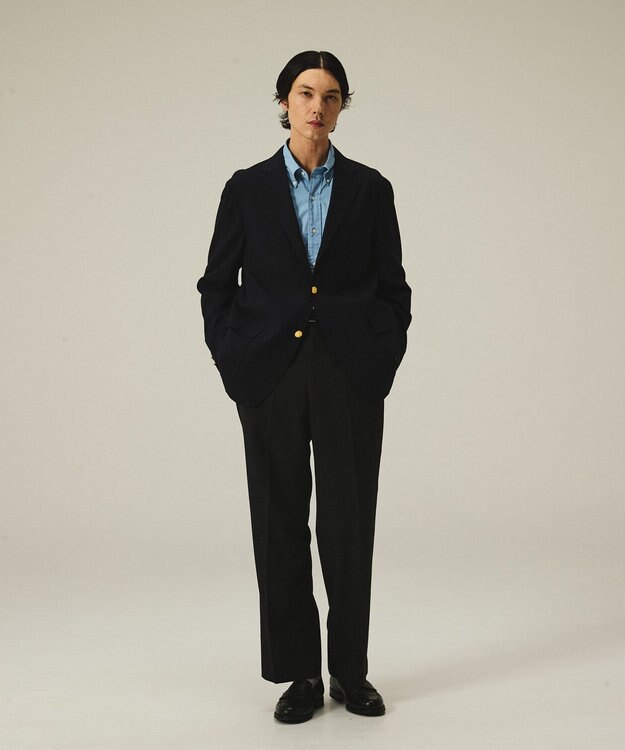 J.PRESS MEN 【J.PRESS ORIGINALS】【UNISEX】Cotton Broad Cloth B.D. Shirt / Baggy-Fit サックスブルー系