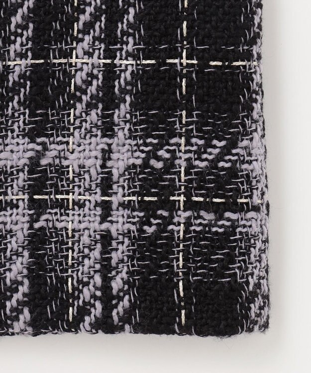 ANY SIS ファジーチェック ミニスカート ダークネイビー系