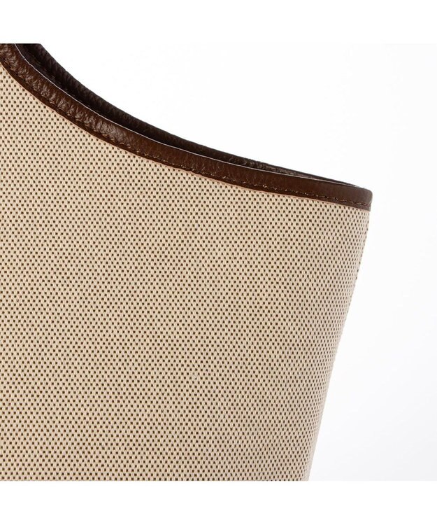 UNBILLION VERYコラボ ペルケ perche / キャンバス×牛革コンビトートバッグ ブラウン