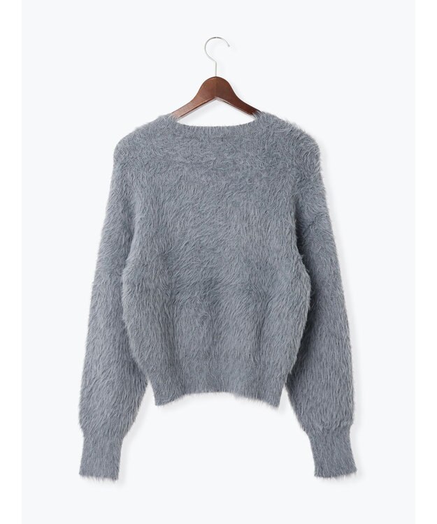 Te chichi シャギーヤーンロングスリーブニット チャコールグレー