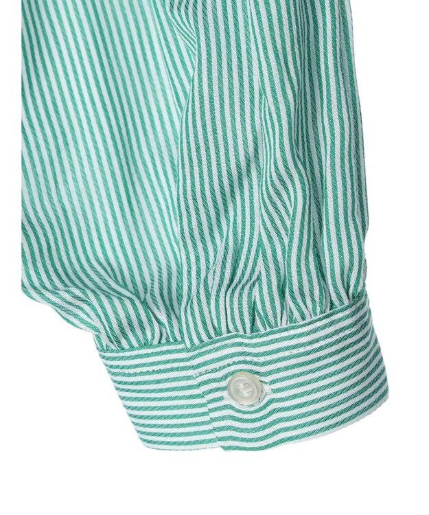 AMERICAN HOLIC カルゼギャザーシャツチュニック Stripe Green
