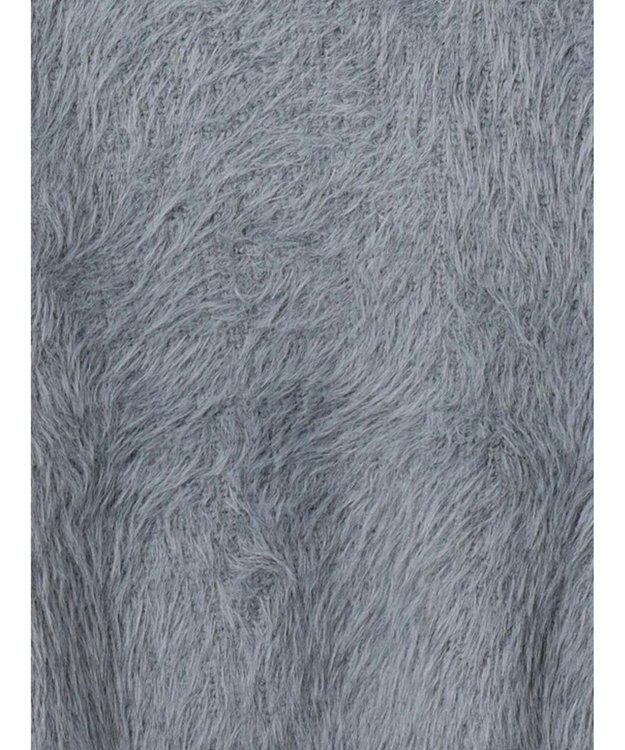 Te chichi シャギーヤーンロングスリーブニット チャコールグレー