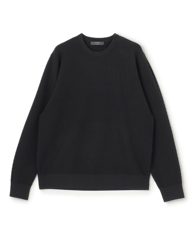 JOSEPH HOMME 【イージーケア】 ヴィスコースリンクス　クルーネックニット ブラック系