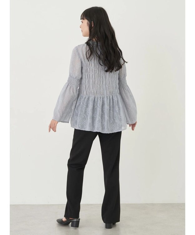 earth music&ecology ジャガードシャーリングプルオーバー Sax