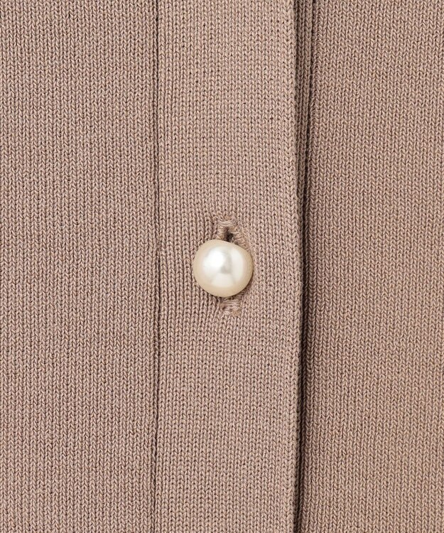 ANY 【洗濯機可】パールポイントフレンチスリーブニット モカ