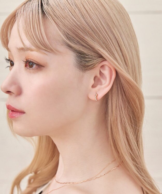 Phoebe 【金属アレルギー対応】【痛くないシリーズ】ミルキーウェイライトフィットイヤリング　ローズゴールド ローズゴールド