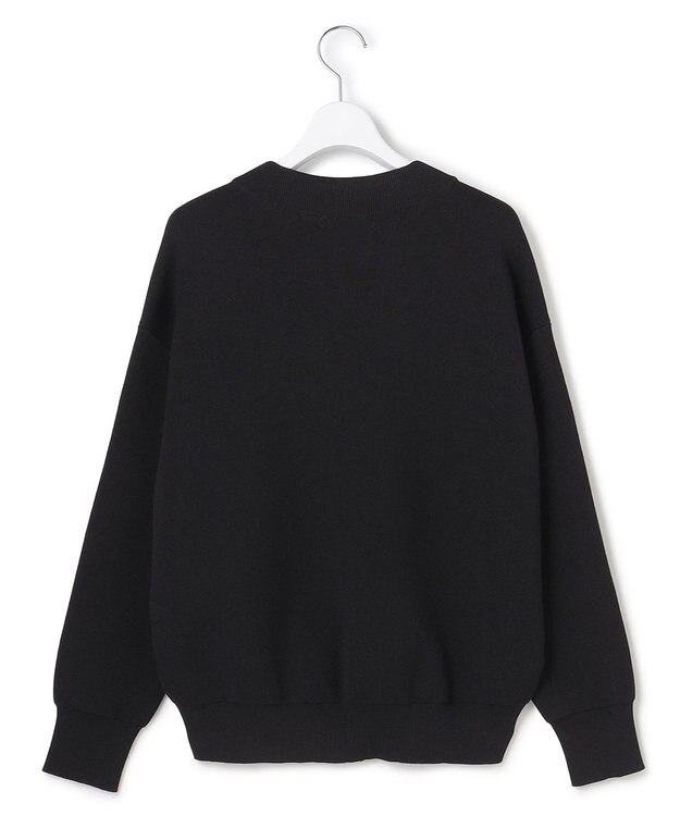 ICB 【先行予約】 コットンポリエステルスムース Vネックニット トープ×ブラック