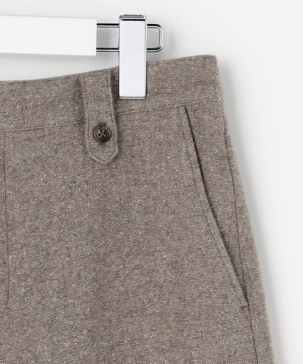 J.PRESS LADIES シルクネップツイード クロップド パンツ モカ系