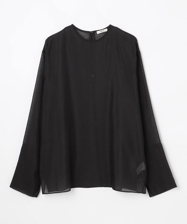 NAVE 【ReNAVE・洗える】シアーボイル ブラウス ブラック系