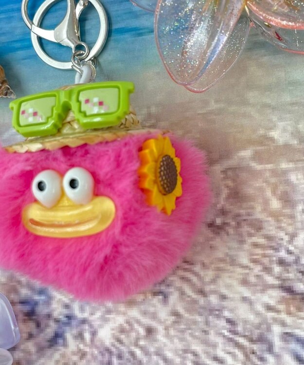 WEGO サマバケ麦わらモンスターぬいぐるみキーホルダー ピンク