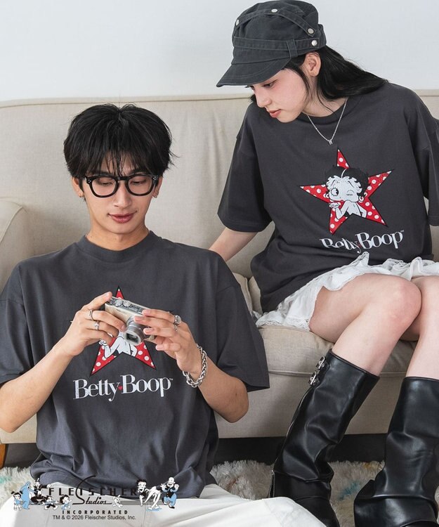 WEGO 【ベティ・ブープ/ユニセックス着用ITEM/SMLサイズ展開】キャラクターズグラフィックT4（SS） 柄1