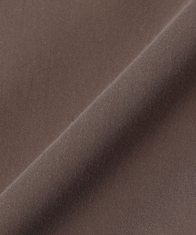 自由区 L ブラッシュドコットンサテンナロー スカート ダークブラウン