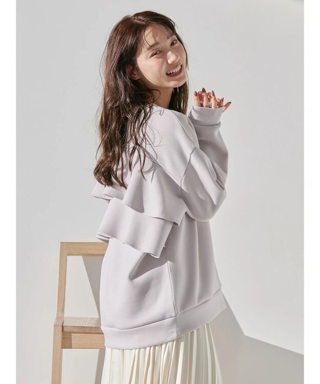 AMERICAN HOLIC バックフリルポンチプルオーバー Gray Beige