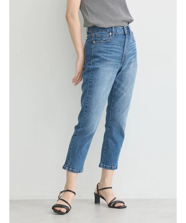 earth music&ecology クロップドデニムパンツ Medium Indigo