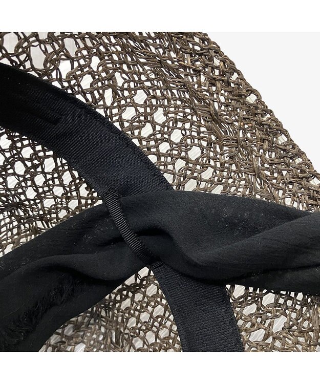 林八百吉商店 un chapeau  スカーフ付きベルハット ブラウン