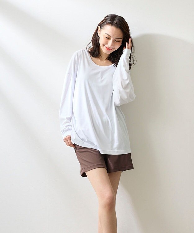 OP／FILA 【ocean pacific】ラッシュガード付き水着4点セット キャミデザイン ブラウン