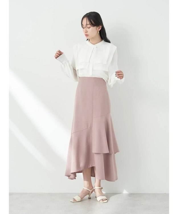 earth music&ecology アシンメトリーイレヘムスカート Mocha