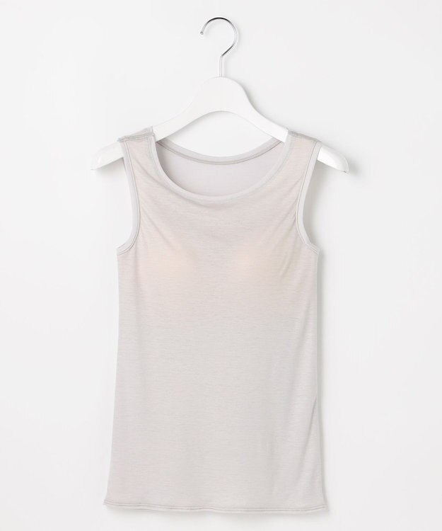 自由区 L 【ワコールコラボ・2点SET】シアーチェックニット プルオーバー グレー