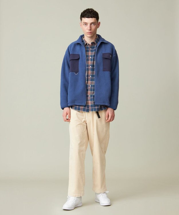 J.PRESS YORK STREET 【UNISEX】フリース フルジップブルゾン ブルー系
