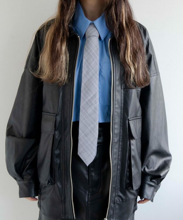 WEGO 【SCHOOL ITEM】柄ネクタイ9 グレーチェック1