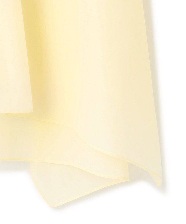 23区 【洗える】シアーコットンシルク ハンカチーフヘム デザイン シャツ ライトイエロー系