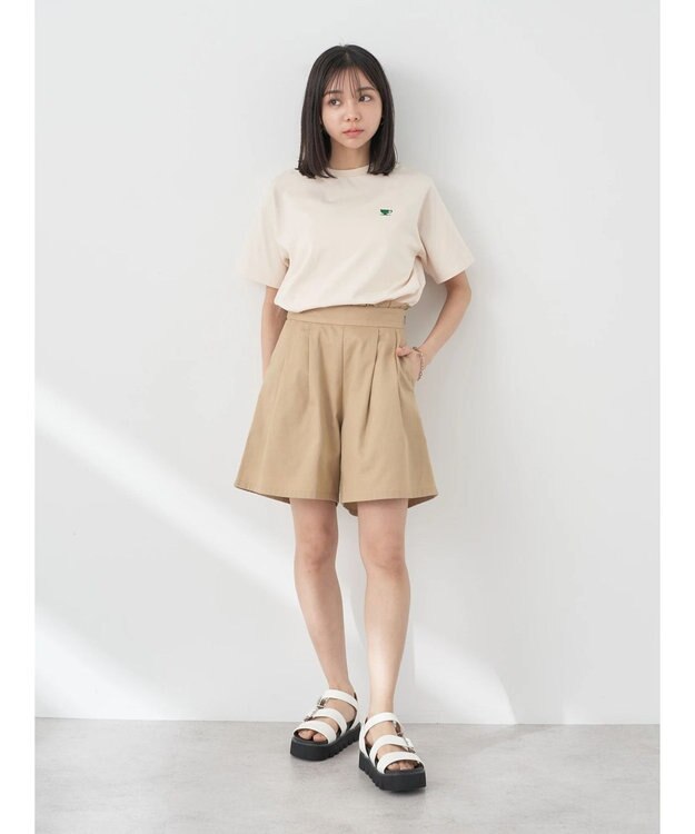 earth music&ecology レトロ喫茶プリントＴｅｅ Cream