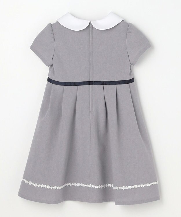 ANY KIDS 【2点セット】ノーカラー ボレロジャケット+襟付き ワンピース グレー