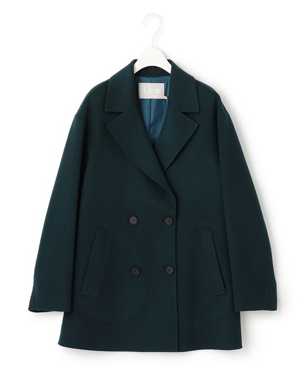 ICB ウールリバー ピーコート パイングリーン系