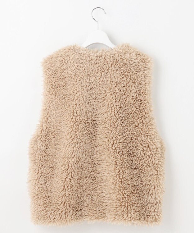 Feroux プードルファー ジレ ベージュ系