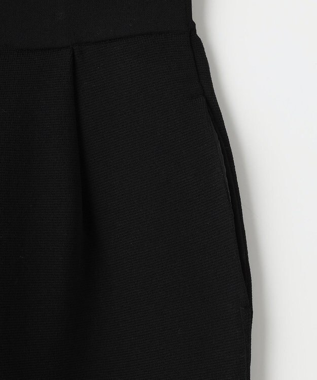 組曲 【組曲×setsuko sagittaire】AMOSSAニットタックパンツ ブラック系