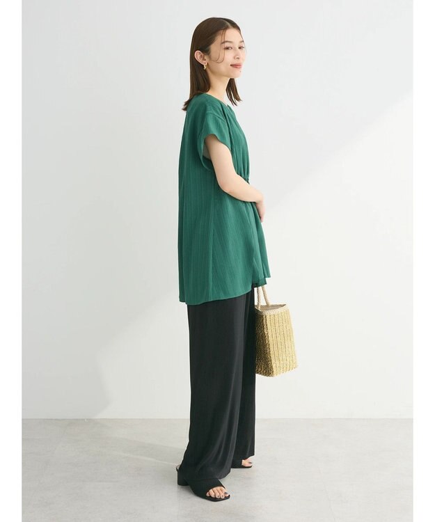 Green Parks 変形ストライプジャガードチュニック Green