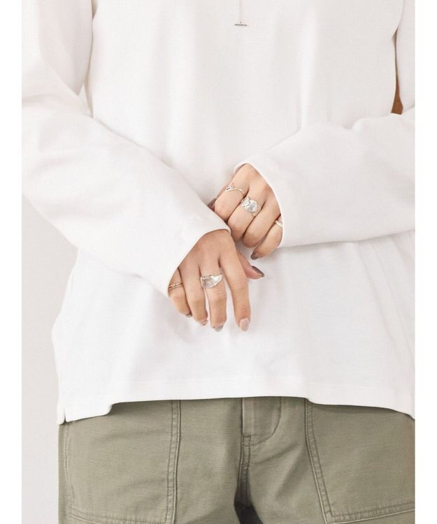 AMERICAN HOLIC クルーネックカットプルオーバー Off White