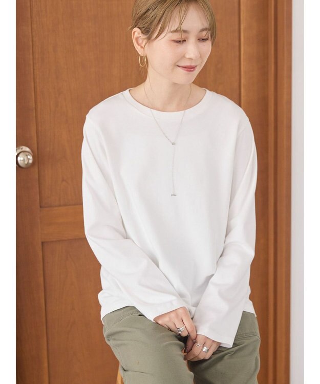 AMERICAN HOLIC クルーネックカットプルオーバー Off White