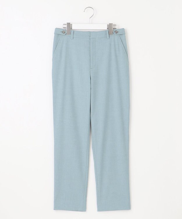 J.PRESS LADIES S 【洗える】ストレッチ テーパード パンツ スカイブルー系