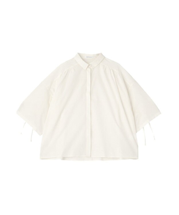 AMERICAN HOLIC 【先行予約】【WEB限定】ギャザーリボンスリーブ半袖シャツ Off White