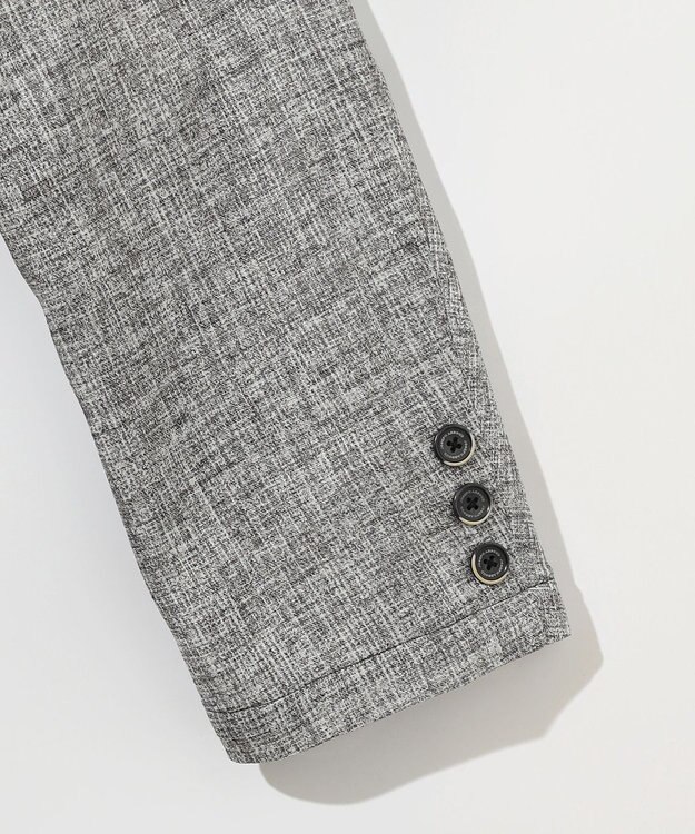 JOSEPH ABBOUD 清涼感【弱撥水/イージーケア/軽量/ストレッチ】クールピケ ジャケット ライトグレー系